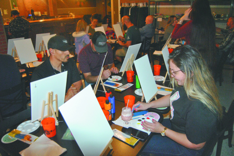 Couples get a chance to paint their partner