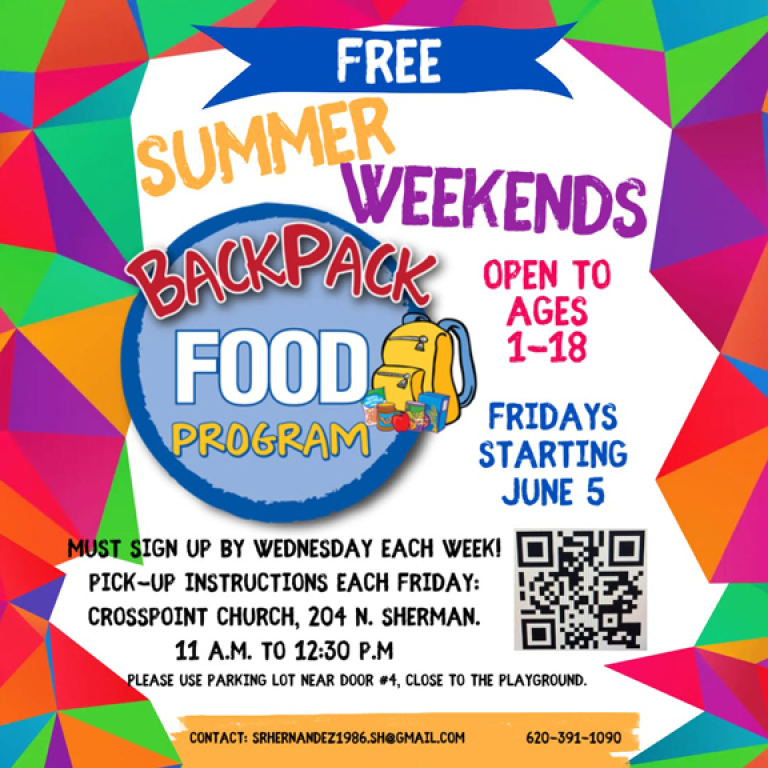 LACF providing backpacks of food