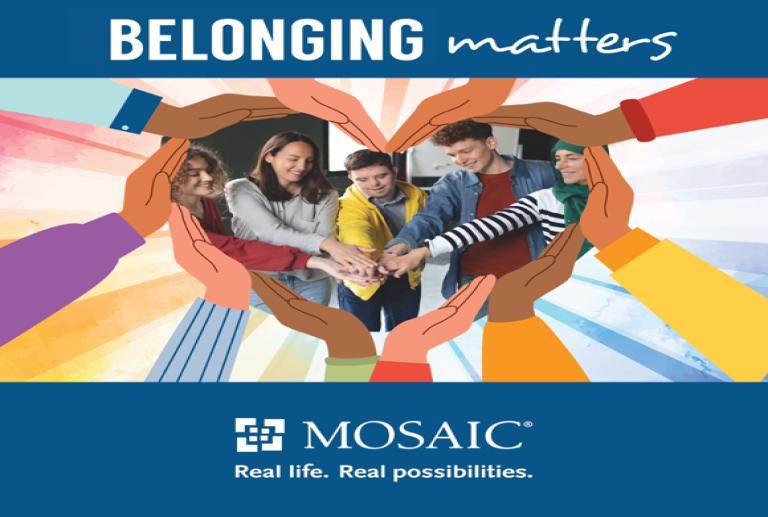 Mosaic recognizing Developmental Disabilities Awareness Month throughout March