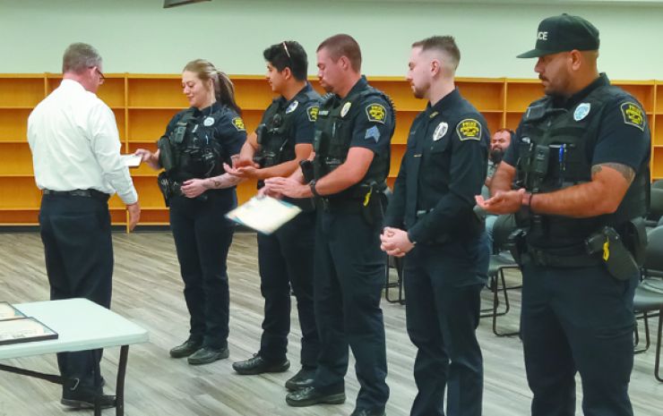 Crew recognized for fighting devastating house fire
