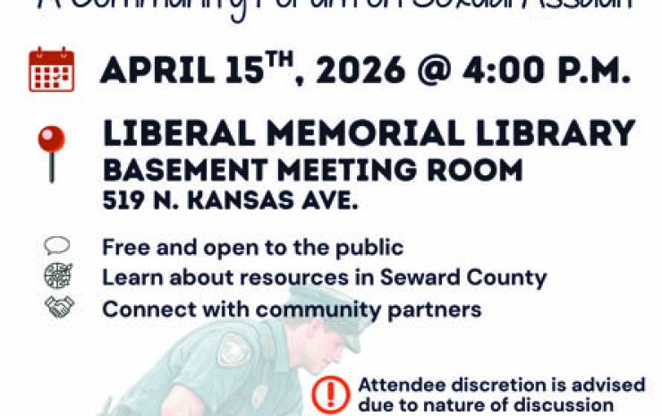 Community forum to discuss response to sexual assault