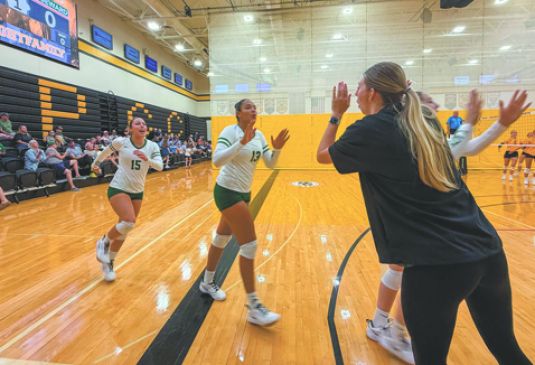 Lady Saints open volleyball season 2-2